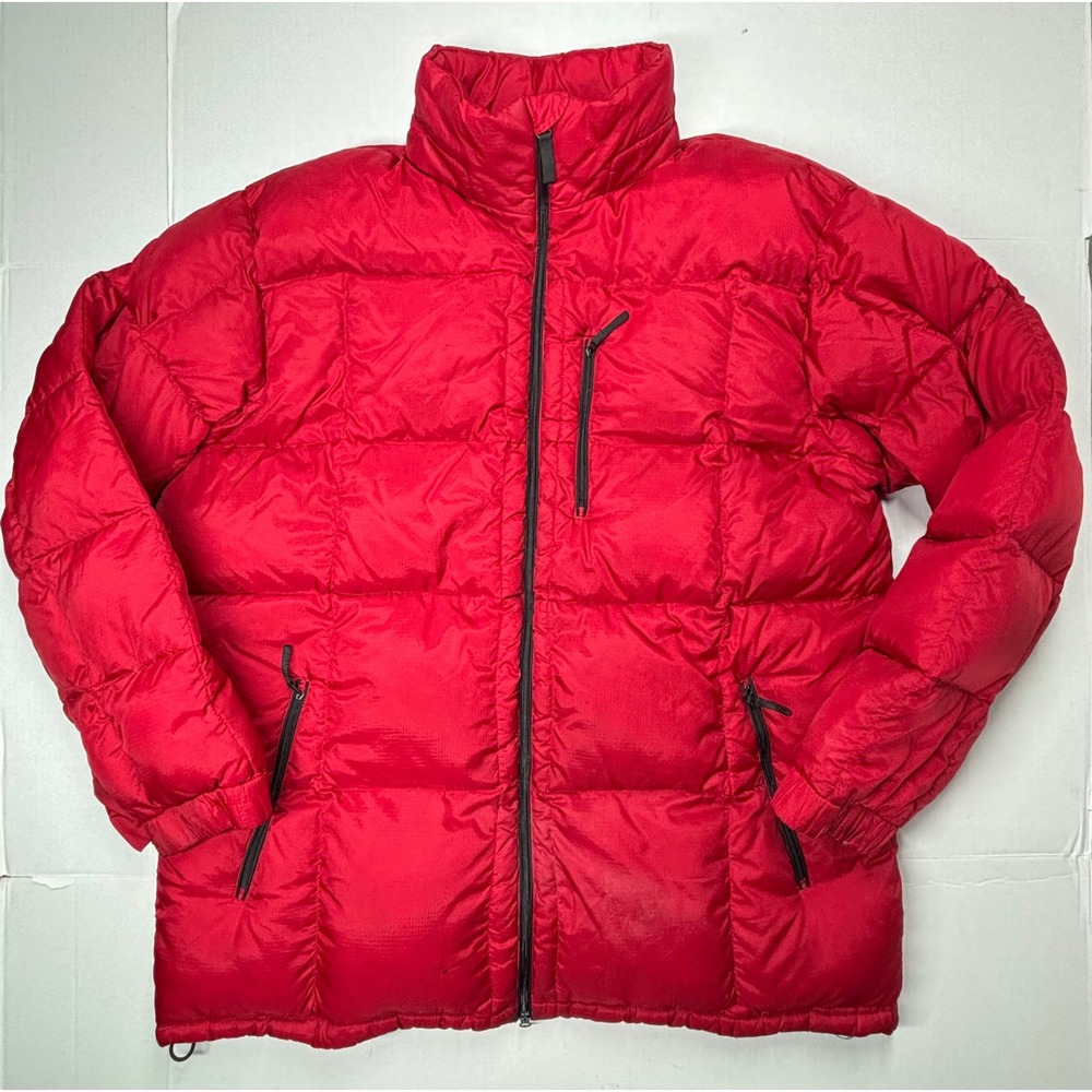 VTG Foot‎ Locker Mens 2XL Down Puffer Jacket Red Quilted Insulated Winter Nylon